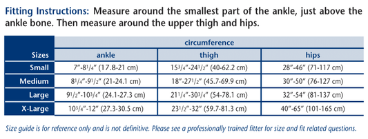 Truform 255 Size Chart