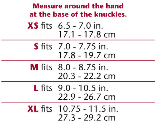 OTC 2088 Size Chart