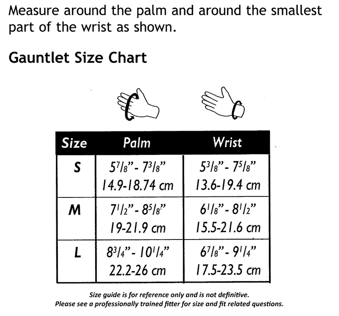 Truform 3312 Size Chart