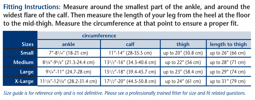 Truform 8848 Size Chart