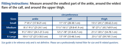 Truform 254 Size Chart
