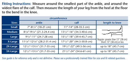 Truform 844 Size Chart