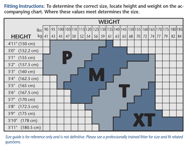 Truform 1756 Size Chart