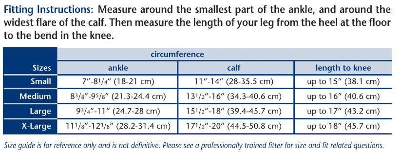 Truform 1933 Size Chart