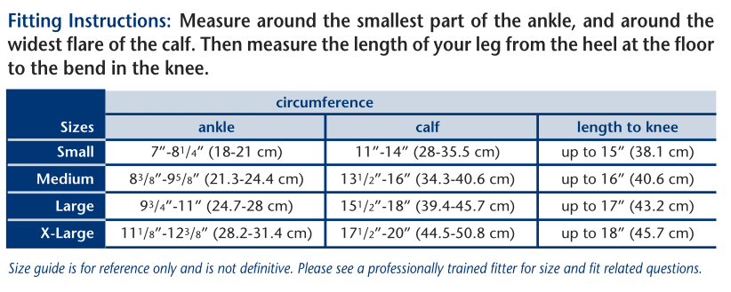 Truform 1943 Size Chart
