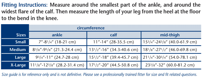 Truform 1945 Size Chart