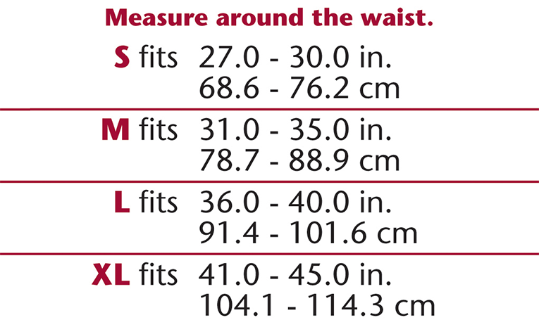 OTC 79020 Size Chart