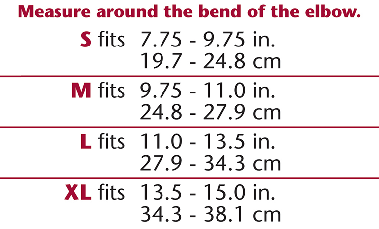 OTC 79040 Size Chart
