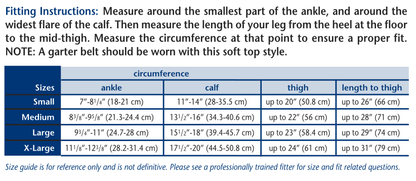 Truform 8846 Size Chart